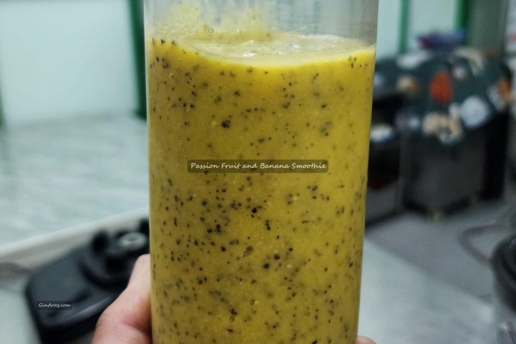 Passion Fruit and Banana Smoothie (4) Passion Fruit and Banana Smoothie