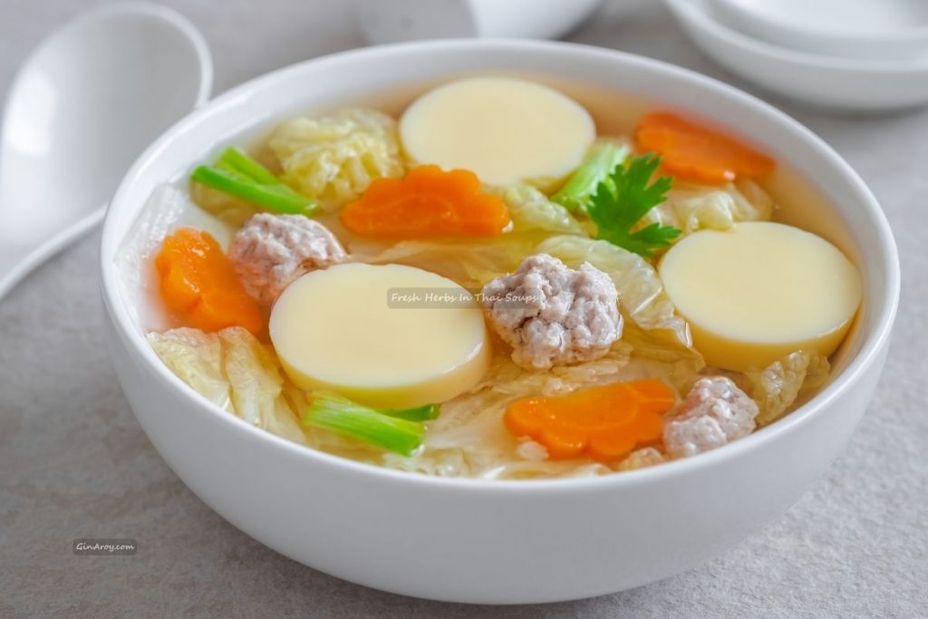 Fresh Herbs In Thai Soups